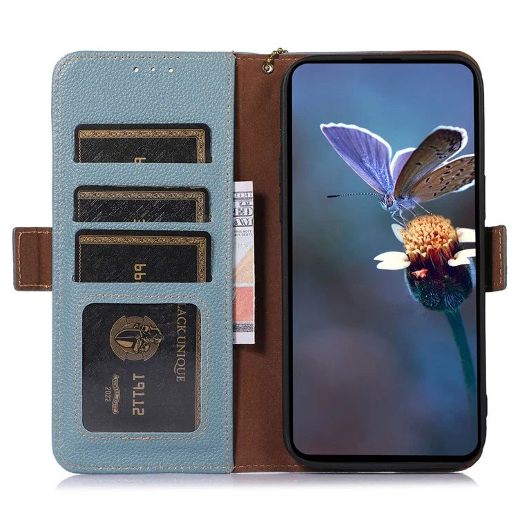 For Xiaomi Redmi Note 13R Pro 5G Wallet Case Genuine Cow Leather Phone Cover