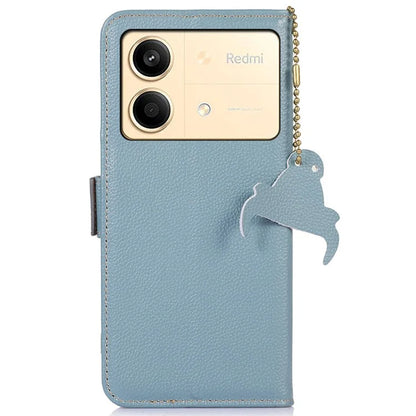 For Xiaomi Redmi Note 13R Pro 5G Wallet Case Genuine Cow Leather Phone Cover