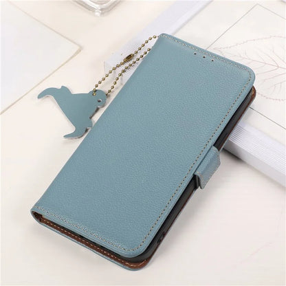 For Xiaomi Redmi Note 13R Pro 5G Wallet Case Genuine Cow Leather Phone Cover