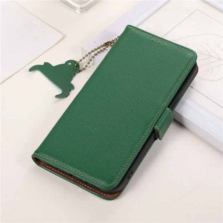 For Xiaomi Redmi Note 13R Pro 5G Wallet Case Genuine Cow Leather Phone Cover