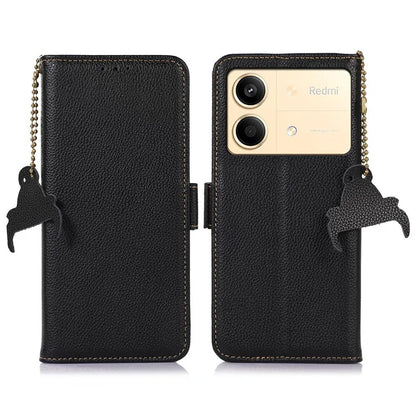For Xiaomi Redmi Note 13R Pro 5G Wallet Case Genuine Cow Leather Phone Cover