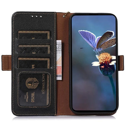 For Xiaomi Redmi Note 13R Pro 5G Wallet Case Genuine Cow Leather Phone Cover