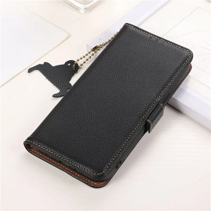 For Xiaomi Redmi Note 13R Pro 5G Wallet Case Genuine Cow Leather Phone Cover