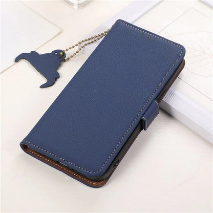 For Xiaomi Redmi Note 13R Pro 5G Wallet Case Genuine Cow Leather Phone Cover