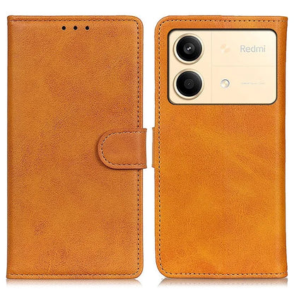 For Xiaomi Redmi Note 13R Pro 5G Wallet Leather Phone Case Cowhide Texture