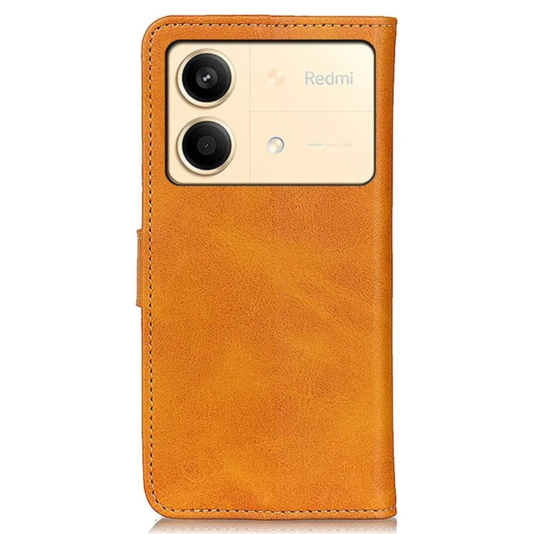 For Xiaomi Redmi Note 13R Pro 5G Wallet Leather Phone Case Cowhide Texture