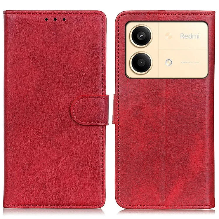 For Xiaomi Redmi Note 13R Pro 5G Wallet Leather Phone Case Cowhide Texture