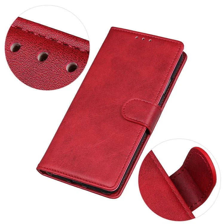 For Xiaomi Redmi Note 13R Pro 5G Wallet Leather Phone Case Cowhide Texture