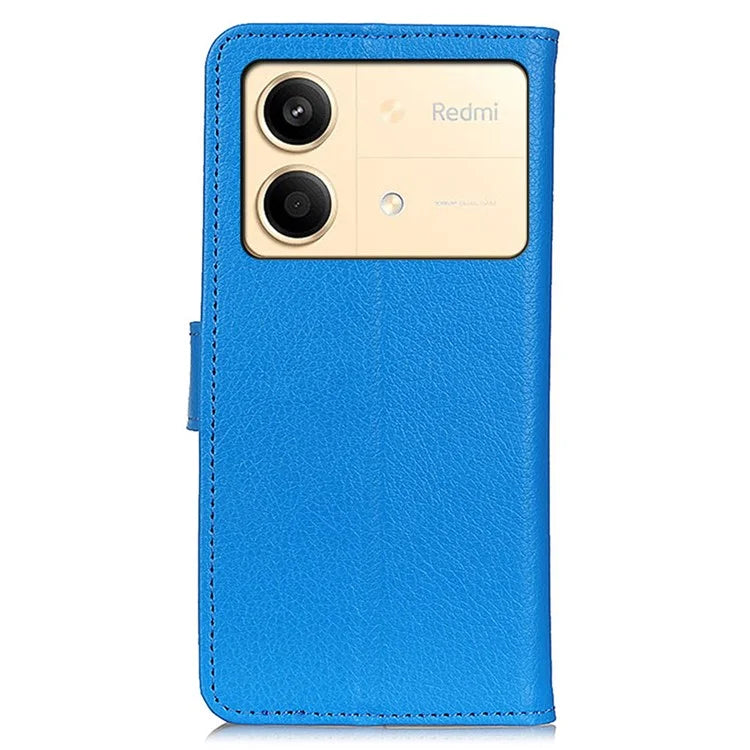 For Xiaomi Redmi Note 13R Pro 5G Leather Wallet Case Litchi Texture Phone Cover