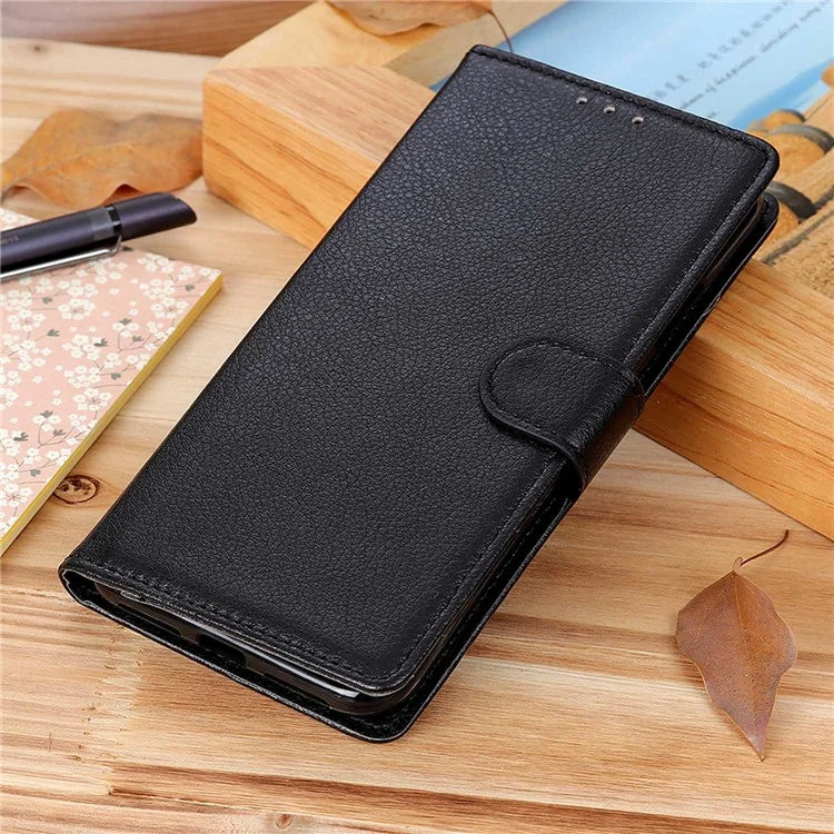 For Xiaomi Redmi Note 13R Pro 5G Leather Wallet Case Litchi Texture Phone Cover