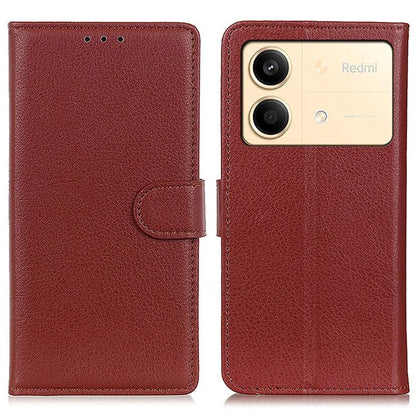 For Xiaomi Redmi Note 13R Pro 5G Leather Wallet Case Litchi Texture Phone Cover