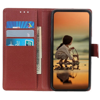 For Xiaomi Redmi Note 13R Pro 5G Leather Wallet Case Litchi Texture Phone Cover