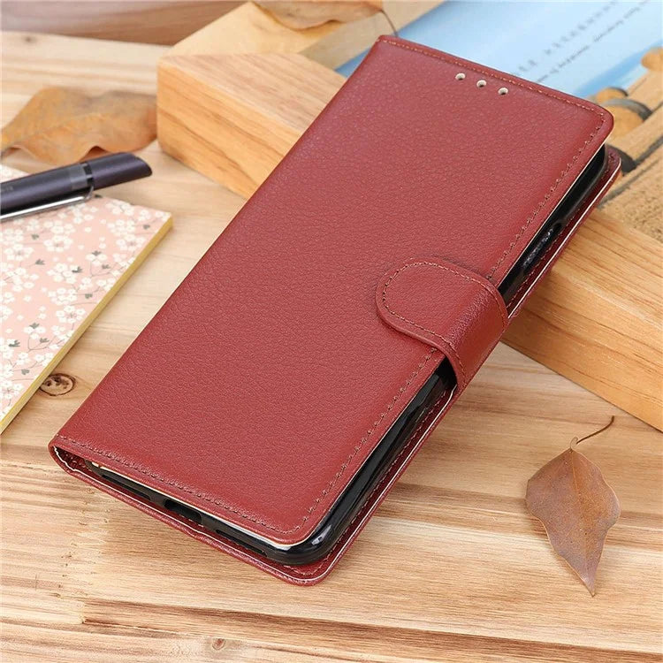 For Xiaomi Redmi Note 13R Pro 5G Leather Wallet Case Litchi Texture Phone Cover