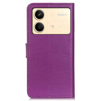 For Xiaomi Redmi Note 13R Pro 5G Leather Wallet Case Litchi Texture Phone Cover