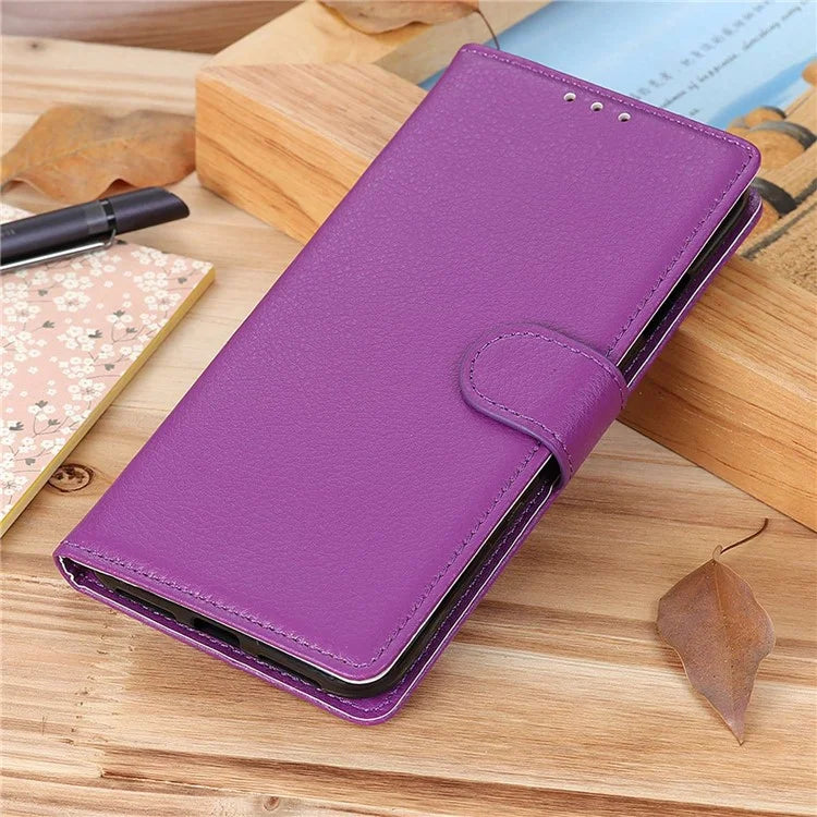 For Xiaomi Redmi Note 13R Pro 5G Leather Wallet Case Litchi Texture Phone Cover