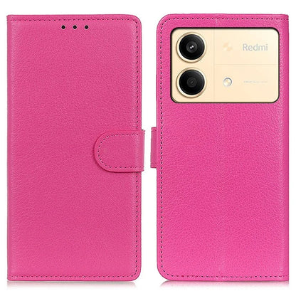 For Xiaomi Redmi Note 13R Pro 5G Leather Wallet Case Litchi Texture Phone Cover