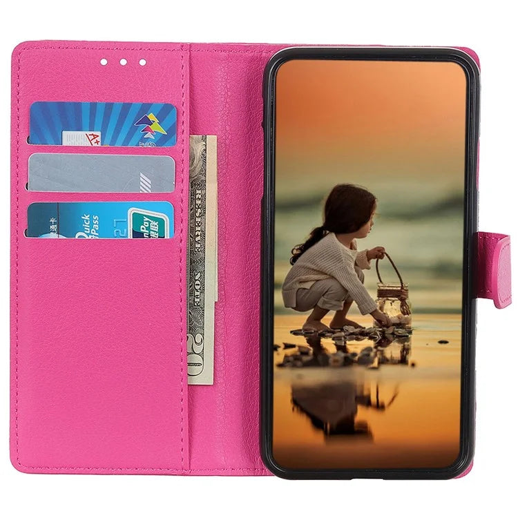For Xiaomi Redmi Note 13R Pro 5G Leather Wallet Case Litchi Texture Phone Cover