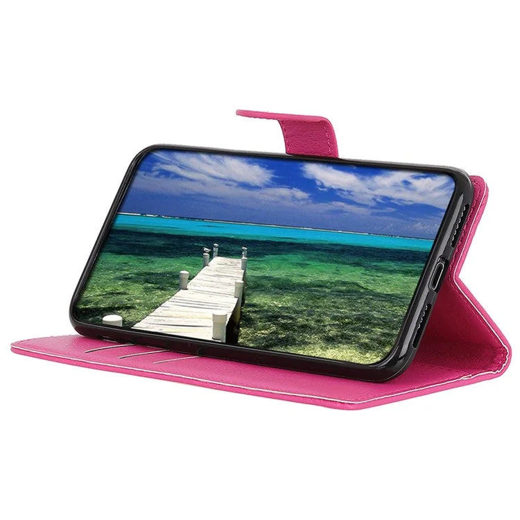 For Xiaomi Redmi Note 13R Pro 5G Leather Wallet Case Litchi Texture Phone Cover