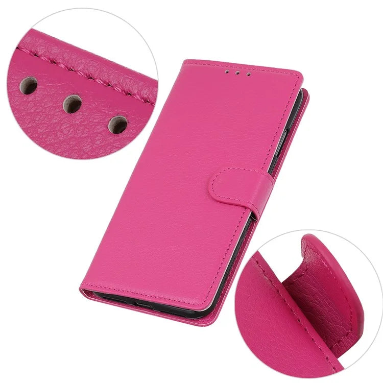 For Xiaomi Redmi Note 13R Pro 5G Leather Wallet Case Litchi Texture Phone Cover