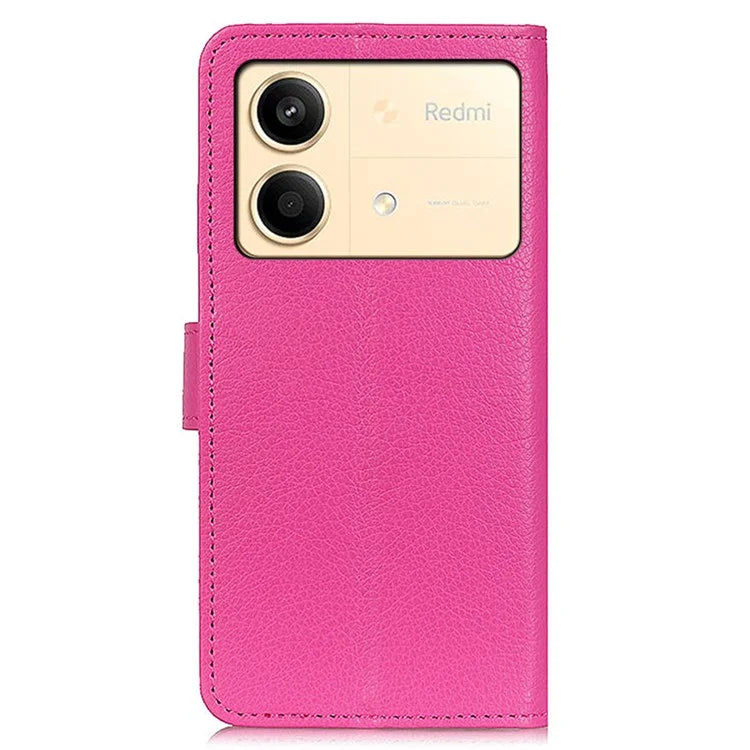 For Xiaomi Redmi Note 13R Pro 5G Leather Wallet Case Litchi Texture Phone Cover