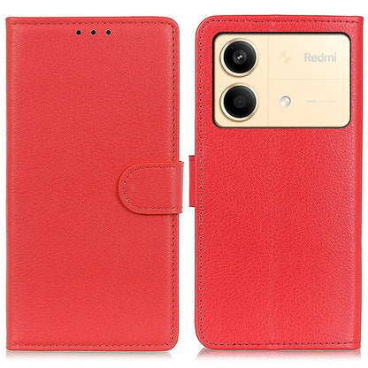 For Xiaomi Redmi Note 13R Pro 5G Leather Wallet Case Litchi Texture Phone Cover