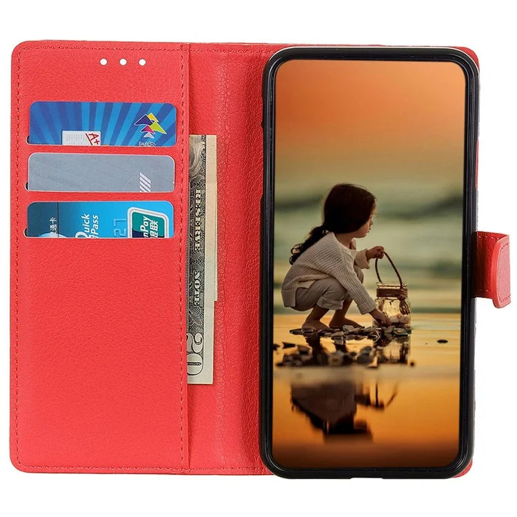 For Xiaomi Redmi Note 13R Pro 5G Leather Wallet Case Litchi Texture Phone Cover