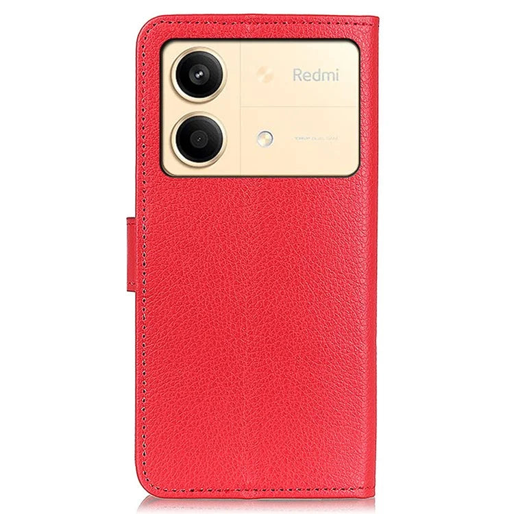 For Xiaomi Redmi Note 13R Pro 5G Leather Wallet Case Litchi Texture Phone Cover