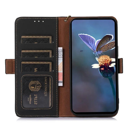 For Xiaomi Redmi Note 13R Pro 5G Genuine Cow Leather Phone Case RFID Blocking