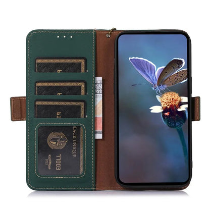 For Xiaomi Redmi Note 13R Pro 5G Genuine Cow Leather Phone Case RFID Blocking