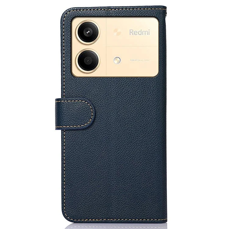 KHAZNEH For Xiaomi Redmi Note 13R Pro 5G Leather Case RFID Blocking Phone Wallet Cover