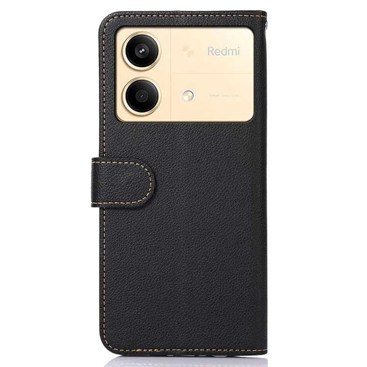 KHAZNEH For Xiaomi Redmi Note 13R Pro 5G Leather Case RFID Blocking Phone Wallet Cover