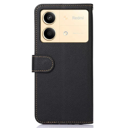 KHAZNEH For Xiaomi Redmi Note 13R Pro 5G Leather Case RFID Blocking Phone Wallet Cover