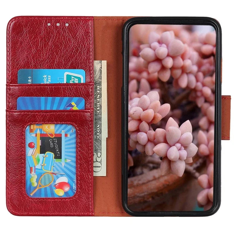 For Xiaomi Redmi Note 13R Pro 5G Wallet Cover Split Leather Case Nappa Texture