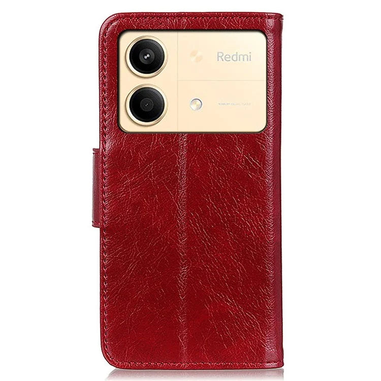 For Xiaomi Redmi Note 13R Pro 5G Wallet Cover Split Leather Case Nappa Texture