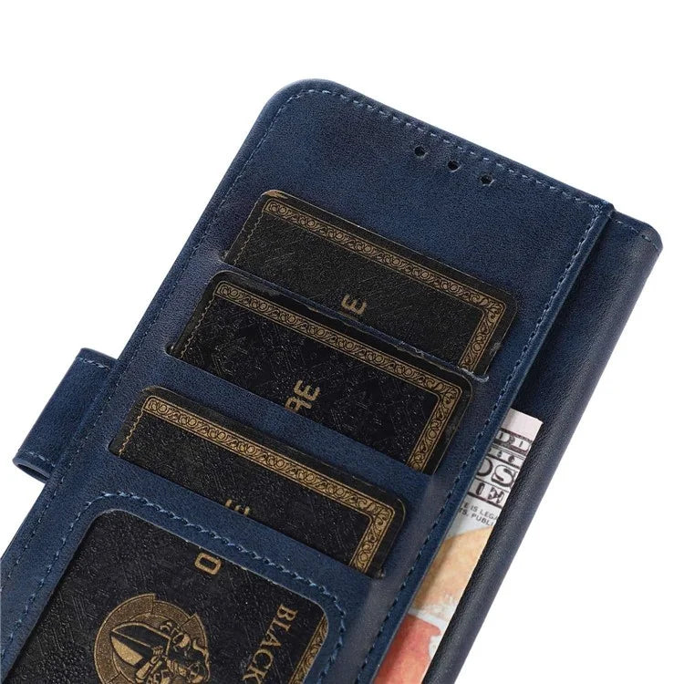 For Xiaomi Redmi Note 13R Pro 5G Leather Case Cowhide Texture Phone Wallet Cover
