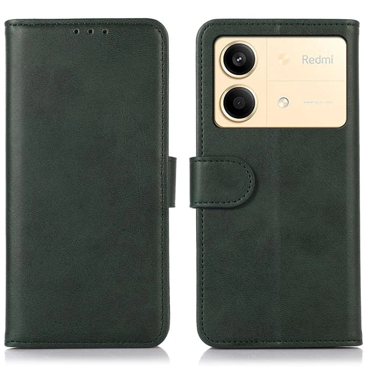 For Xiaomi Redmi Note 13R Pro 5G Leather Case Cowhide Texture Phone Wallet Cover