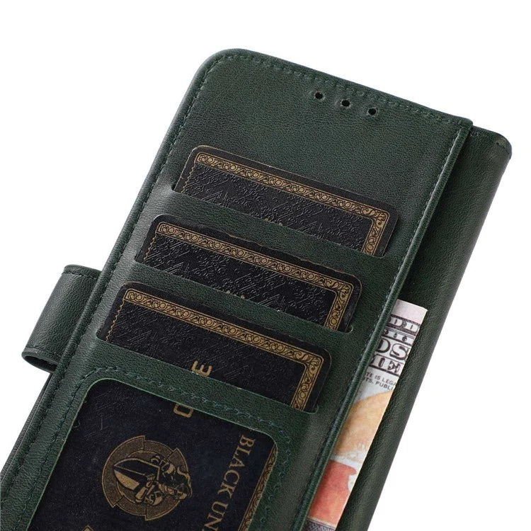 For Xiaomi Redmi Note 13R Pro 5G Leather Case Cowhide Texture Phone Wallet Cover