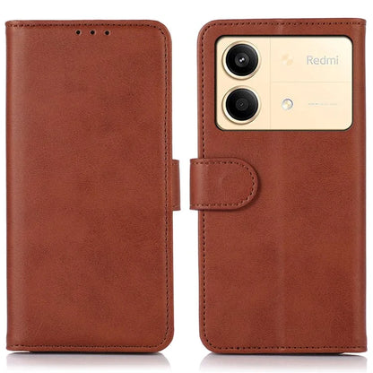 For Xiaomi Redmi Note 13R Pro 5G Leather Case Cowhide Texture Phone Wallet Cover