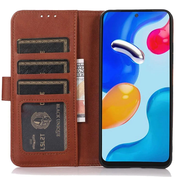 For Xiaomi Redmi Note 13R Pro 5G Leather Case Cowhide Texture Phone Wallet Cover