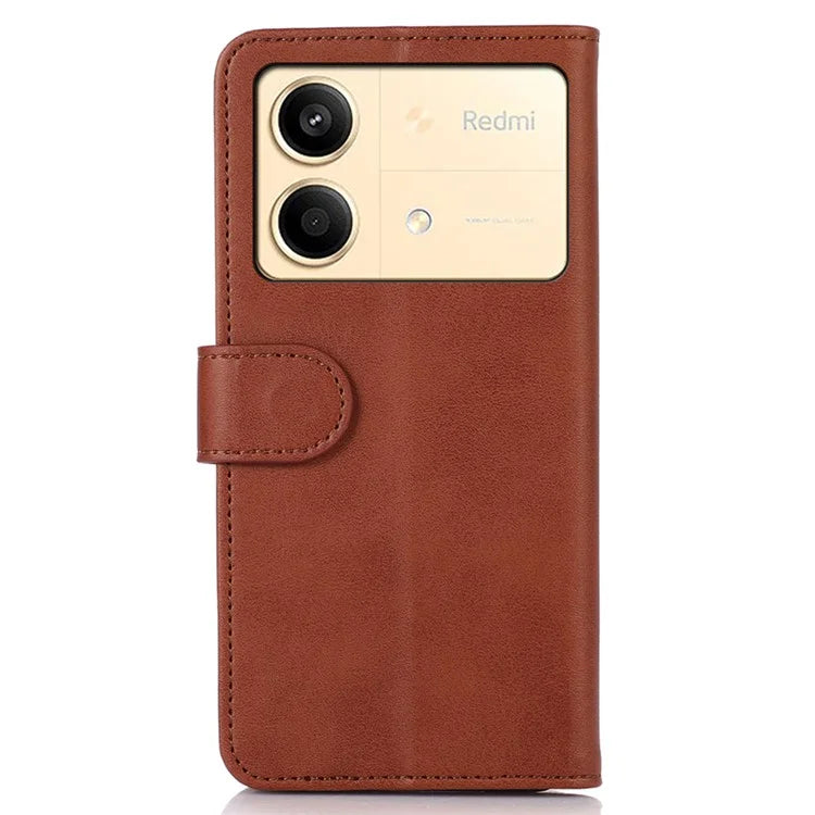 For Xiaomi Redmi Note 13R Pro 5G Leather Case Cowhide Texture Phone Wallet Cover