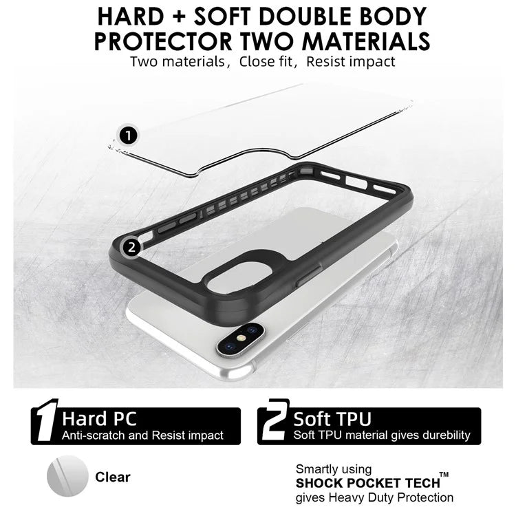 Combat X Mode Series for iPhone X / XS 5.8 inch Cell Phone Case Anti-scratch TPU+PC Back Cover