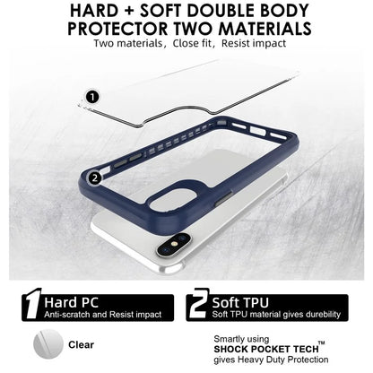 Combat X Mode Series for iPhone X / XS 5.8 inch Cell Phone Case Anti-scratch TPU+PC Back Cover