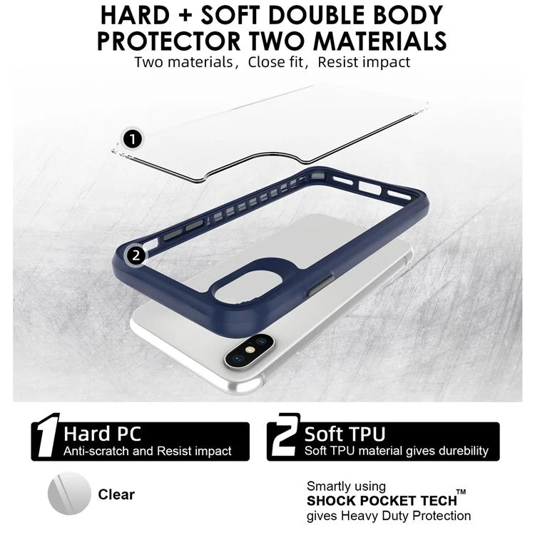Combat X Mode Series for iPhone XS Max 6.5 inch Case Scratch-proof TPU+PC Cover