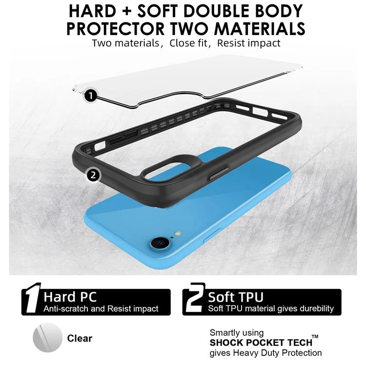Combat X Mode Series for iPhone XR 6.1 inch Case TPU+PC Drop-proof Phone Protective Cover