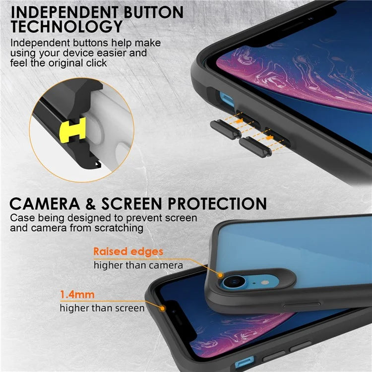 Combat X Mode Series for iPhone XR 6.1 inch Case TPU+PC Drop-proof Phone Protective Cover
