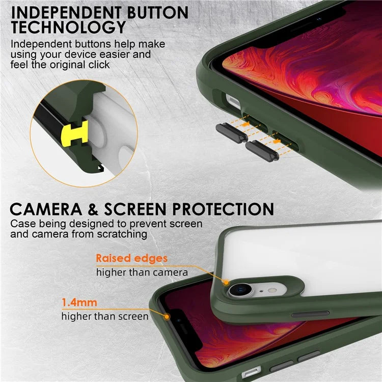 Combat X Mode Series for iPhone XR 6.1 inch Case TPU+PC Drop-proof Phone Protective Cover
