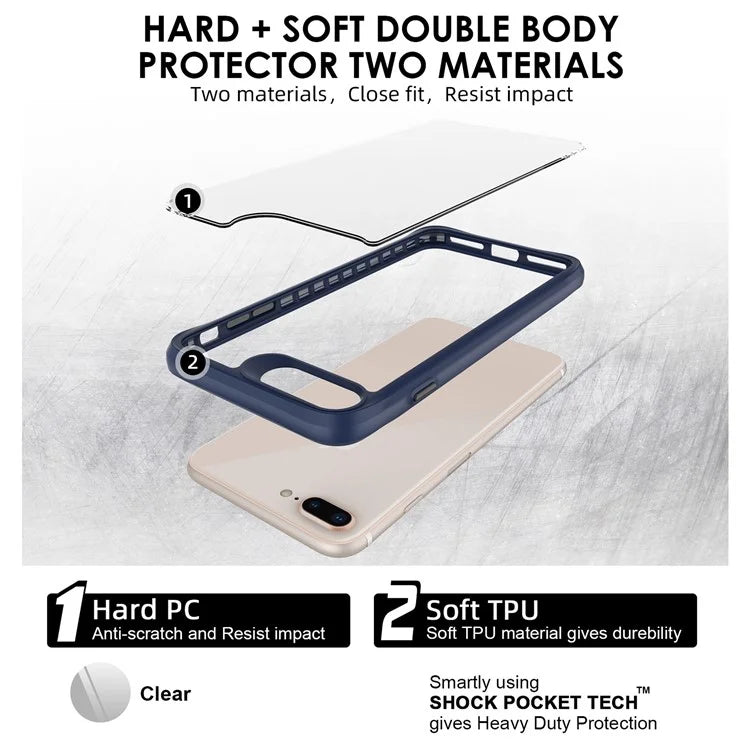Combat X Mode Series for For iPhone 6 Plus / 7 Plus / 8 Plus 5.5 inch Case Four Corner Anti-fall Phone Protector