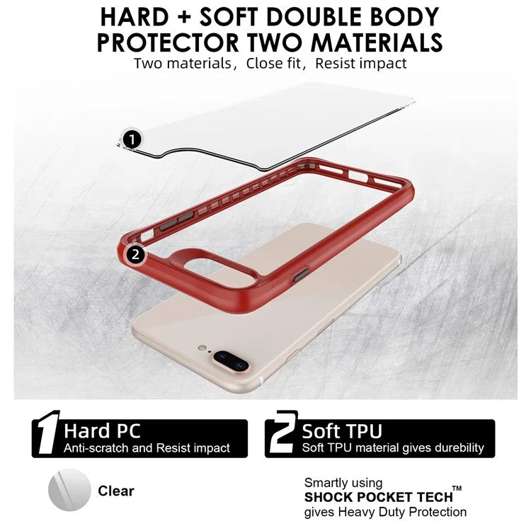 Combat X Mode Series for For iPhone 6 Plus / 7 Plus / 8 Plus 5.5 inch Case Four Corner Anti-fall Phone Protector