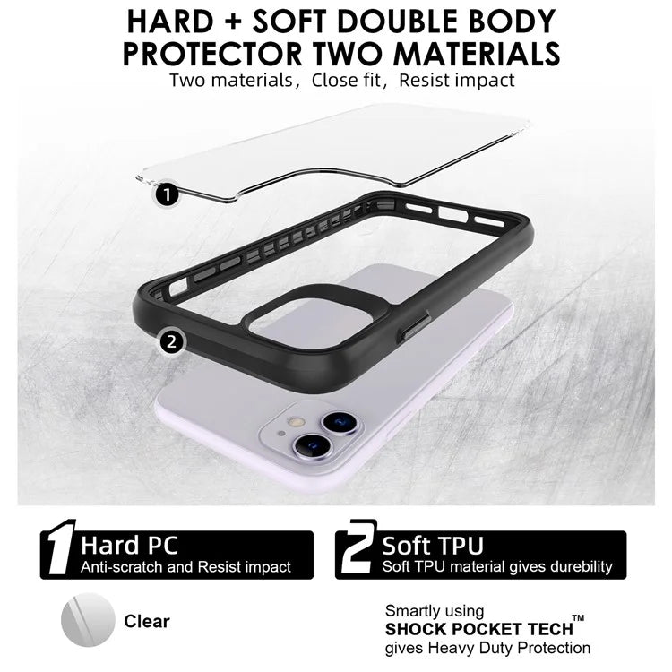 Combat X Mode Series for iPhone 11 Cell Phone Case TPU+PC Shockproof Back Shell