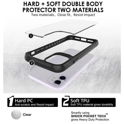 Combat X Mode Series for iPhone 11 Cell Phone Case TPU+PC Shockproof Back Shell